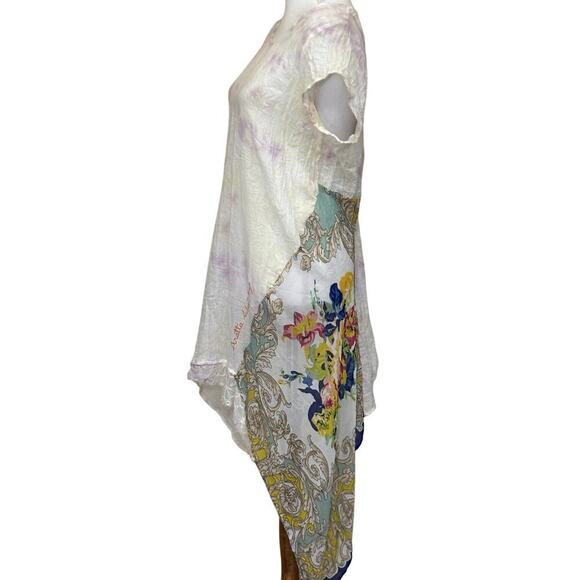 Aratta Silent Journey dress/tunic, white, small, vacation, asymmetric, breezy - Picture 2 of 7